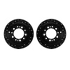 8002-76116 Drilled/Slotted Brake Rotors [Black], Fits Select Lexus/Toyota/Scion, Position: Rear - image 1