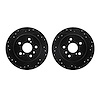 8002-76117 Drilled/Slotted Brake Rotors [Black], 1999-2003 Lexus/Toyota/Scion, Position: Rear - image 1