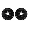8002-76118 Drilled/Slotted Brake Rotors [Black], 2004-2009 Lexus/Toyota/Scion, Position: Rear - image 1
