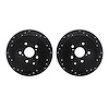 8002-76119 Drilled/Slotted Brake Rotors [Black], 2010-2020 Lexus/Toyota/Scion, Position: Rear - image 1
