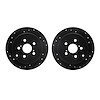 8002-76120 Drilled/Slotted Brake Rotors [Black], 2000-2010 Multiple Makes/Models, Position: Rear - image 1