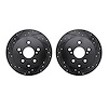 8002-76121 Drilled/Slotted Brake Rotors [Black], 2009-2013 Multiple Makes/Models, Position: Rear - image 1
