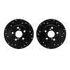 8002-76122 Drilled/Slotted Brake Rotors [Black], 2008-2018 Multiple Makes/Models, Position: Rear - image 1