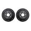 8002-76123 Drilled/Slotted Brake Rotors [Black], 1995-1999 Lexus/Toyota/Scion, Position: Rear - image 1