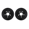8002-76126 Drilled/Slotted Brake Rotors [Black], Fits Select Lexus/Toyota/Scion, Position: Rear - image 1