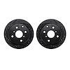 8002-76128 Drilled/Slotted Brake Rotors [Black], 1982-1985 Lexus/Toyota/Scion, Position: Rear - image 1