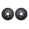 8002-76131 Drilled/Slotted Brake Rotors [Black], 1996-1999 Lexus/Toyota/Scion, Position: Rear - image 1