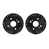 8002-76133 Drilled/Slotted Brake Rotors [Black], 1985-1987 Lexus/Toyota/Scion, Position: Rear - image 1