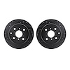 8002-76136 Drilled/Slotted Brake Rotors [Black], 1984-1988 Lexus/Toyota/Scion, Position: Rear - image 1