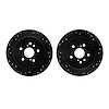 8002-76138 Drilled/Slotted Brake Rotors [Black], 2008-2013 Lexus/Toyota/Scion, Position: Rear - image 1