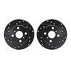 8002-76141 Drilled/Slotted Brake Rotors [Black], 1985-1986 Lexus/Toyota/Scion, Position: Rear - image 1