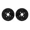 8002-76142 Drilled/Slotted Brake Rotors [Black], 1987-1989 Lexus/Toyota/Scion, Position: Rear
