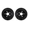 8002-76146 Drilled/Slotted Brake Rotors [Black], 1986-1997 Lexus/Toyota/Scion, Position: Rear - image 1