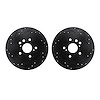 8002-76147 Drilled/Slotted Brake Rotors [Black], 2004-2005 Lexus/Toyota/Scion, Position: Rear - image 1