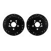 8002-76148 Drilled/Slotted Brake Rotors [Black], 2004-2010 Lexus/Toyota/Scion, Position: Rear - image 1