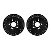 8002-76150 Drilled/Slotted Brake Rotors [Black], 2009-2015 Lexus/Toyota/Scion, Position: Rear - image 1