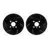 8002-80001 Drilled/Slotted Brake Rotors [Black], Fits Select Multiple Makes/Models, Position: Front - image 1