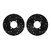 8002-80002 Drilled/Slotted Brake Rotors [Black], 1974-1984 Ford/Lincoln/Mercury/Mazda, Position: Front - image 1