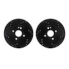 8002-80005 Drilled/Slotted Brake Rotors [Black], 2011-2015 Ford/Lincoln/Mercury/Mazda, Position: Front - image 1