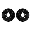 8002-80006 Drilled/Slotted Brake Rotors [Black], 2004-2013 Ford/Lincoln/Mercury/Mazda, Position: Front - image 1
