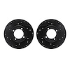 8002-80024 Drilled/Slotted Brake Rotors [Black], 1982-1984 Ford/Lincoln/Mercury/Mazda, Position: Front - image 1