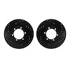 8002-80026 Drilled/Slotted Brake Rotors [Black], 1987-1993 Ford/Lincoln/Mercury/Mazda, Position: Front - image 1