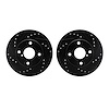 8002-80033 Drilled/Slotted Brake Rotors [Black], 1990-1993 Ford/Lincoln/Mercury/Mazda, Position: Front - image 1