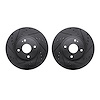 8002-80035 Drilled/Slotted Brake Rotors [Black], 2001-2005 Ford/Lincoln/Mercury/Mazda, Position: Front - image 1