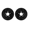 8002-80037 Drilled/Slotted Brake Rotors [Black], 2001-2002 Ford/Lincoln/Mercury/Mazda, Position: Front - image 1