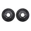 8002-80041 Drilled/Slotted Brake Rotors [Black], 1996-1998 Ford/Lincoln/Mercury/Mazda, Position: Front - image 1