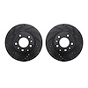 8002-80042 Drilled/Slotted Brake Rotors [Black], 2006-2015 Ford/Lincoln/Mercury/Mazda, Position: Front - image 1