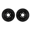 8002-80051 Drilled/Slotted Brake Rotors [Black], 2004-2011 Ford/Lincoln/Mercury/Mazda, Position: Front - image 1