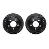 8002-80055 Drilled/Slotted Brake Rotors [Black], 2004-2013 Ford/Lincoln/Mercury/Mazda, Position: Rear - image 1