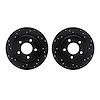 8002-80056 Drilled/Slotted Brake Rotors [Black], 2004-2013 Ford/Lincoln/Mercury/Mazda, Position: Rear - image 1