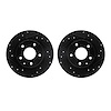 8002-80062 Drilled/Slotted Brake Rotors [Black], 2014-2021 Ford/Lincoln/Mercury/Mazda, Position: Rear - image 1
