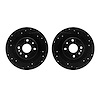 8002-80075 Drilled/Slotted Brake Rotors [Black], 2001-2005 Ford/Lincoln/Mercury/Mazda, Position: Rear - image 1