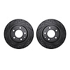 8002-80082 Drilled/Slotted Brake Rotors [Black], 1993-1995 Ford/Lincoln/Mercury/Mazda, Position: Rear - image 1