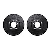8002-80083 Drilled/Slotted Brake Rotors [Black], 2004-2011 Ford/Lincoln/Mercury/Mazda, Position: Rear - image 1
