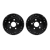 8002-91003 Drilled/Slotted Brake Rotors [Black], 2011-2016 Lexus/Toyota/Scion, Position: Rear - image 1