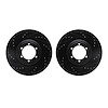 8002-92009 Drilled/Slotted Brake Rotors [Black], 2013-2018 GM, Position: Front - image 1