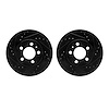 8002-92066 Drilled/Slotted Brake Rotors [Black], 2003-2018 Audi/Volkswagen, Position: Front