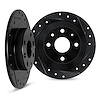 8002-92086 Drilled/Slotted Brake Rotors [Black], 2008-2014 Peugeot, Position: Rear