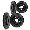 8004-02001 Drilled/Slotted Brake Rotors [Black], 1969-1983 Porsche, Position: Front and Rear