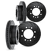 8004-54079 Drilled/Slotted Brake Rotors [Black], Fits Select Ford/Lincoln/Mercury/Mazda, Position: Front and Rear