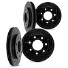 8004-54152 Drilled/Slotted Brake Rotors [Black], 2009-2009 Ford/Lincoln/Mercury/Mazda, Position: Front and Rear - image 1