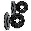 8004-54339 Drilled/Slotted Brake Rotors [Black], Fits Select Ford/Lincoln/Mercury/Mazda, Position: Front and Rear - image 1