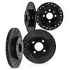 8004-58006 Drilled/Slotted Brake Rotors [Black], 1988-1988 Acura/Honda, Position: Front and Rear - image 1