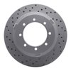 820-40122L Geoperformance Drilled Brake Rotor, Fits Select Mopar, Position: Rear Left