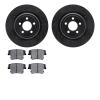 8202-39032 Drilled/Slotted Rotors w/Heavy-Duty Brake Pads Kit [Silver], 2006-2014 Mopar, Position: Rear - image 1