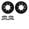 8202-40074 Drilled/Slotted Rotors w/Heavy-Duty Brake Pads Kit [Silver], 1975-1993 Mopar, Position: Front - image 1